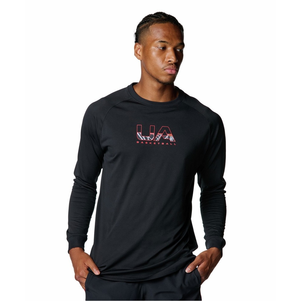 アンダーアーマー（UNDER ARMOUR）（メンズ）バスケットボールウェア UAテック ロゴ ロングスリーブ Tシャツ 6007863 001