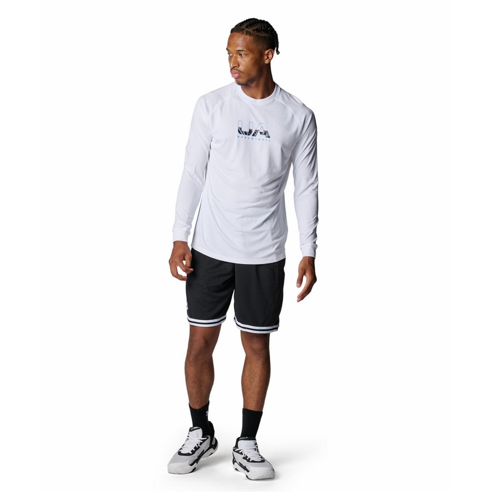アンダーアーマー（UNDER ARMOUR）（メンズ）バスケットボールウェア UAテック ロゴ ロングスリーブ Tシャツ 6007863 100