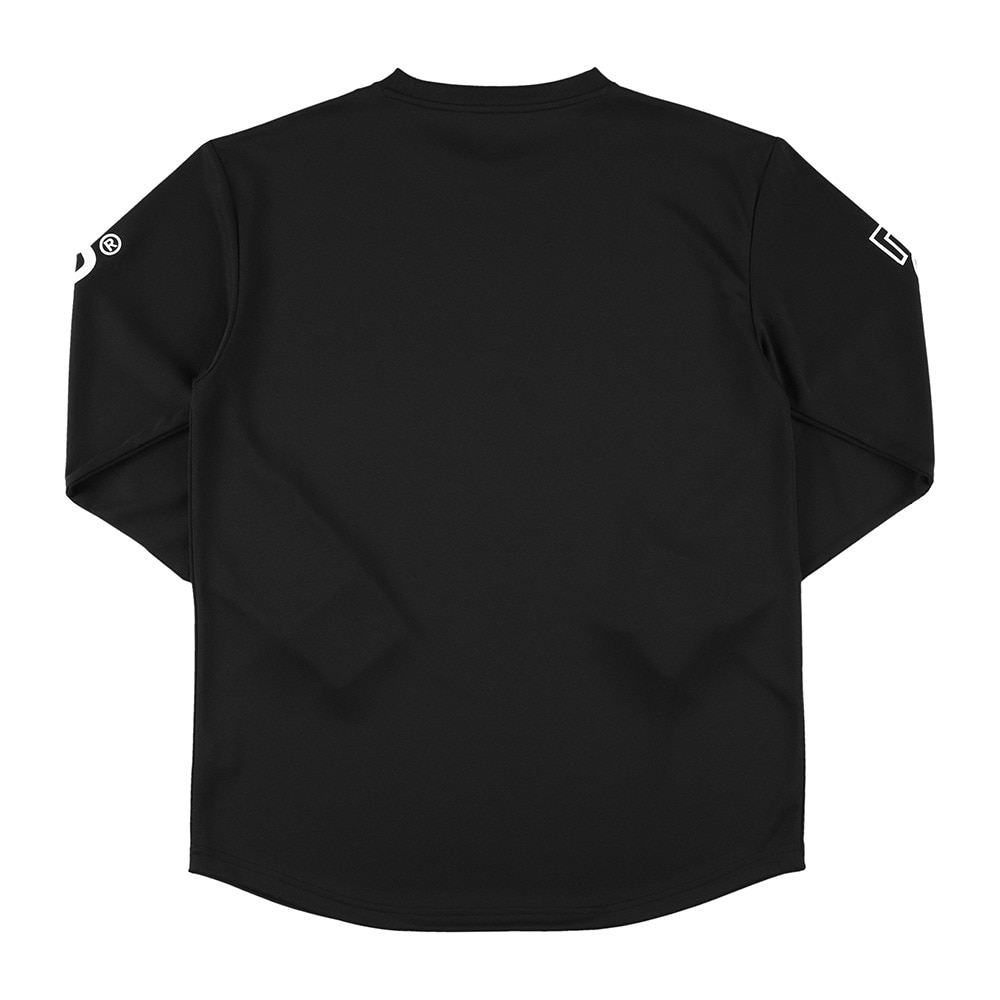 エゴザル（EGOZARU）（メンズ、レディース）バスケットボールウェア ワンサイドラインスリーブロゴ ロングスリーブTシャツ EZFW25ULS001C001