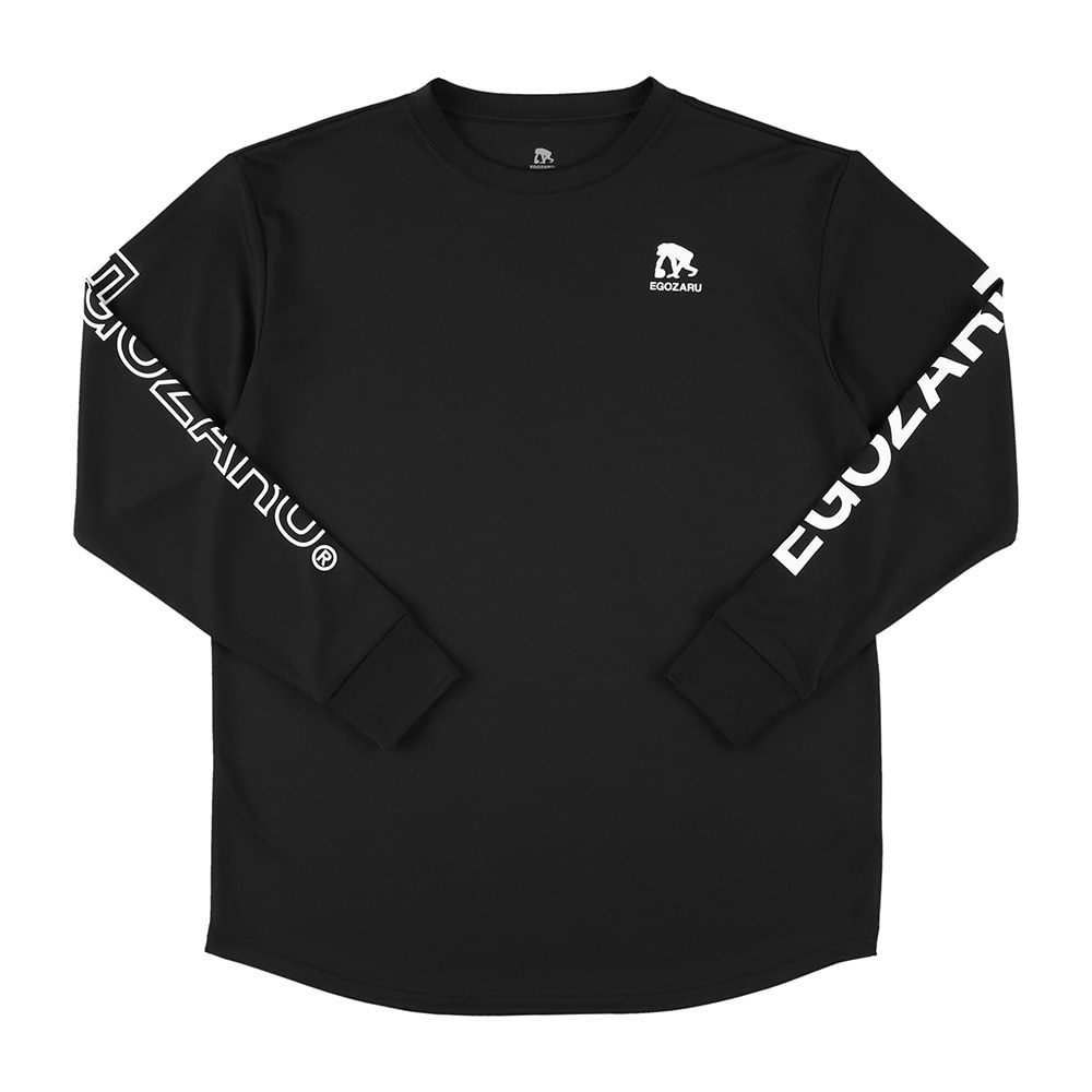 エゴザル（EGOZARU）（メンズ、レディース）バスケットボールウェア ワンサイドラインスリーブロゴ ロングスリーブTシャツ EZFW25ULS001C001