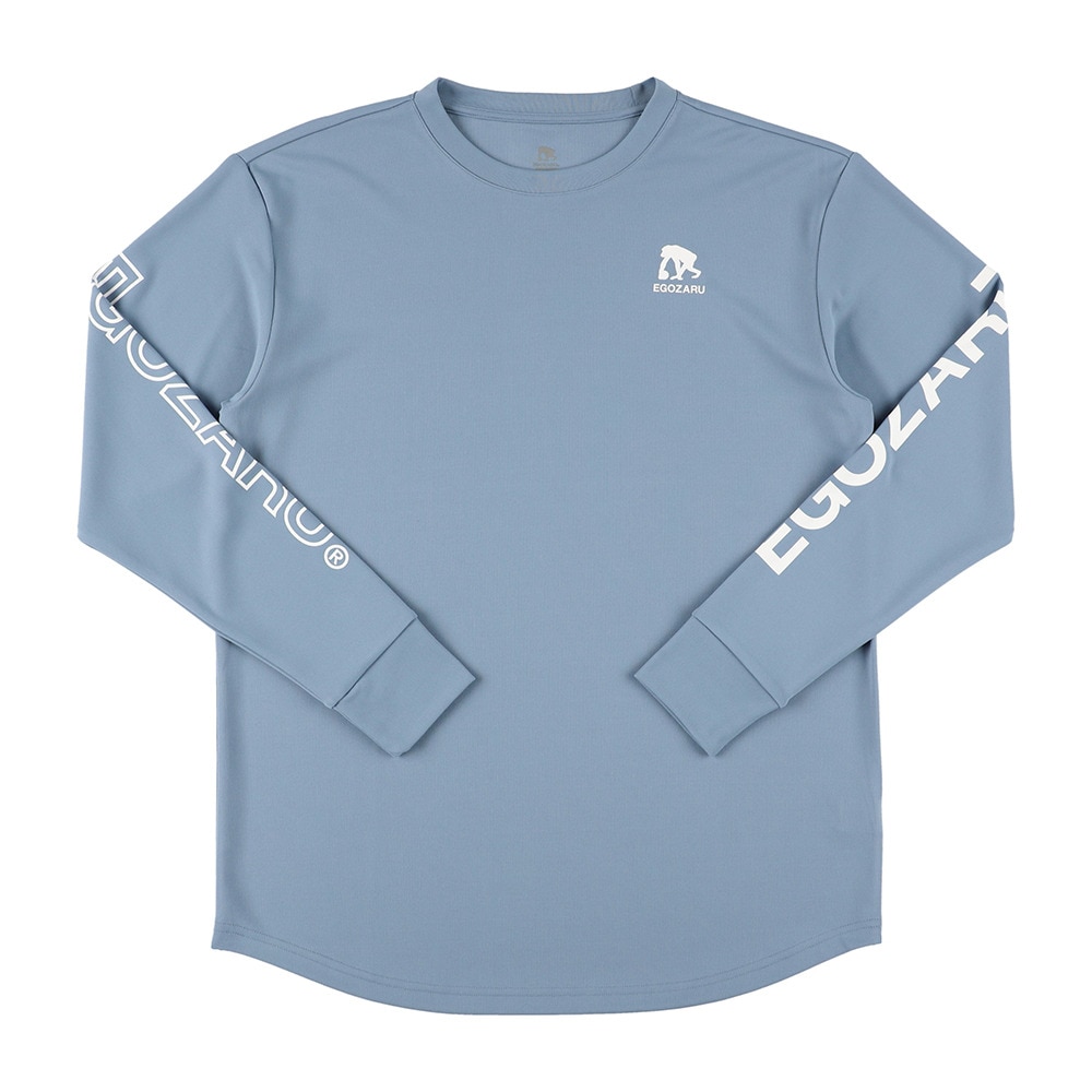 エゴザル（EGOZARU）（メンズ、レディース）バスケットボールウェア ワンサイドラインスリーブロゴ ロングスリーブTシャツ EZFW25ULS001C219
