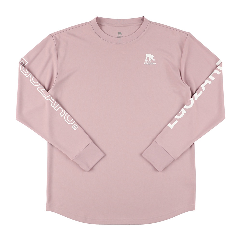 エゴザル（EGOZARU）（メンズ、レディース）バスケットボールウェア ワンサイドラインスリーブロゴ ロングスリーブTシャツ EZFW25ULS001C220