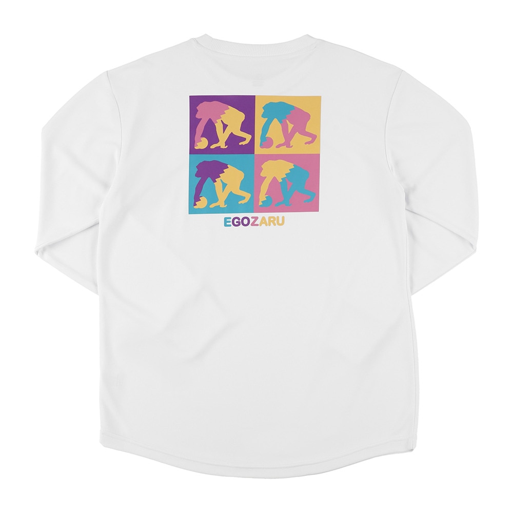 エゴザル（EGOZARU）（メンズ、レディース）バスケットボールウェア クアトロ ロゴ ロングスリーブTシャツ EZFW25ULS003C002