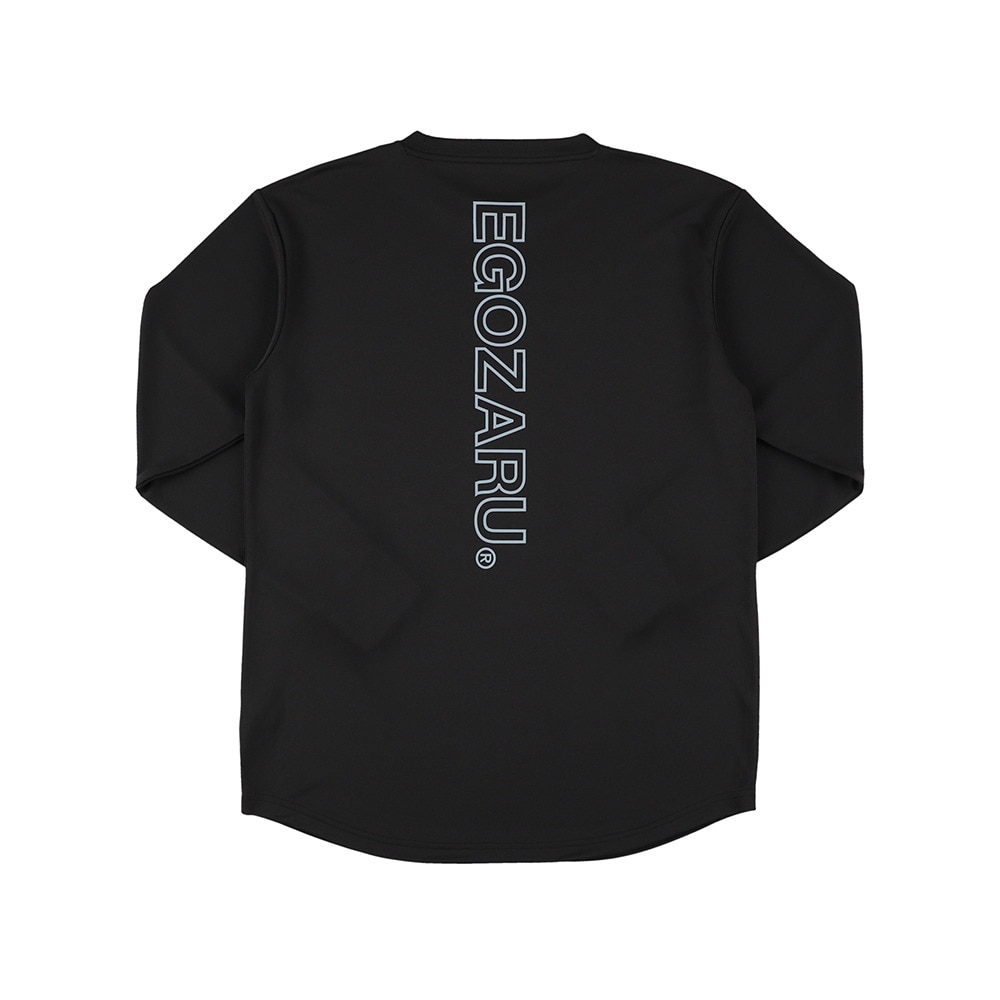 エゴザル（EGOZARU）（メンズ、レディース）バスケットボールウェア ラインロゴ バックプリント 長袖Tシャツ EZFW25ULS008 C001