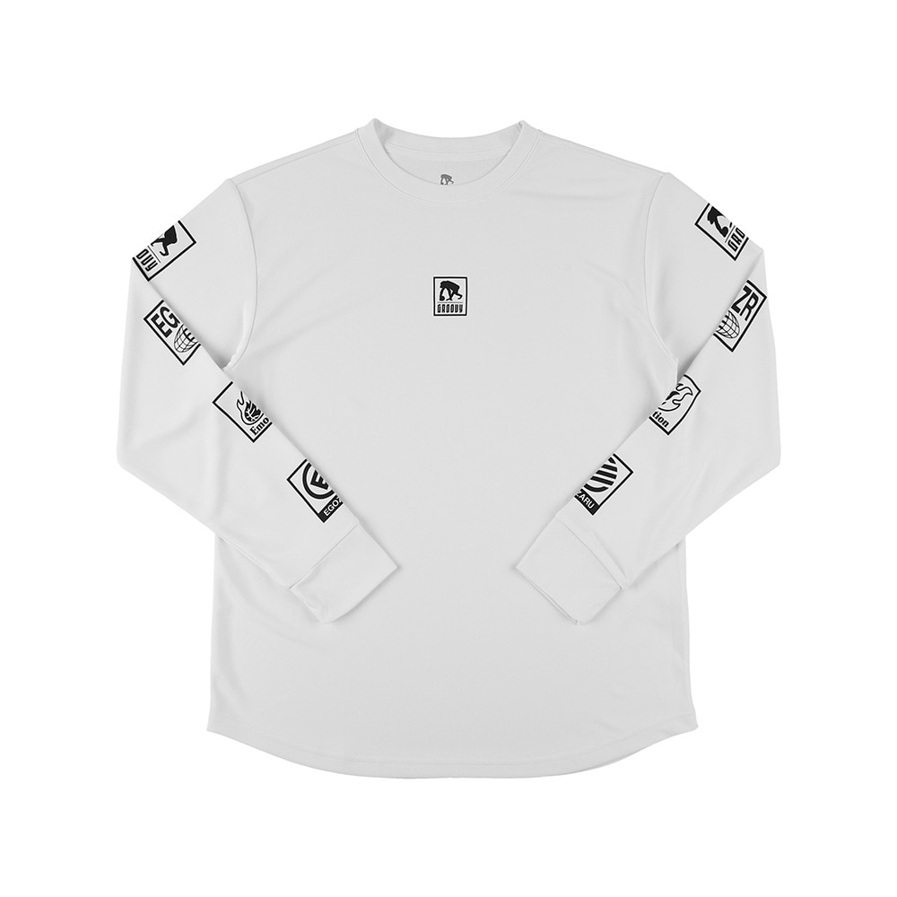 エゴザル（EGOZARU）（メンズ、レディース）バスケットボールウェア アイコンスリーブ 長袖Tシャツ EZFW25ULS009 C002