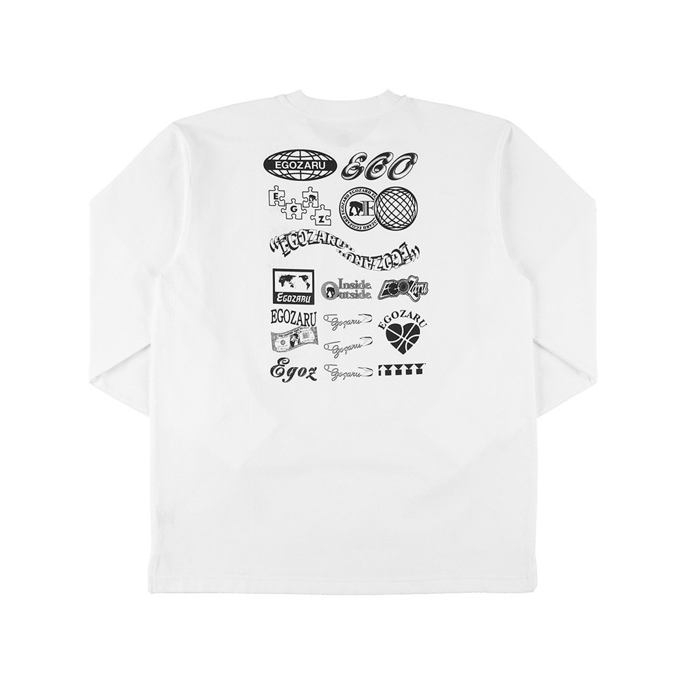 エゴザル（EGOZARU）（メンズ、レディース）バスケットボールウェア アイコンバックプリント 長袖Tシャツ EZFW25ULS012 C002
