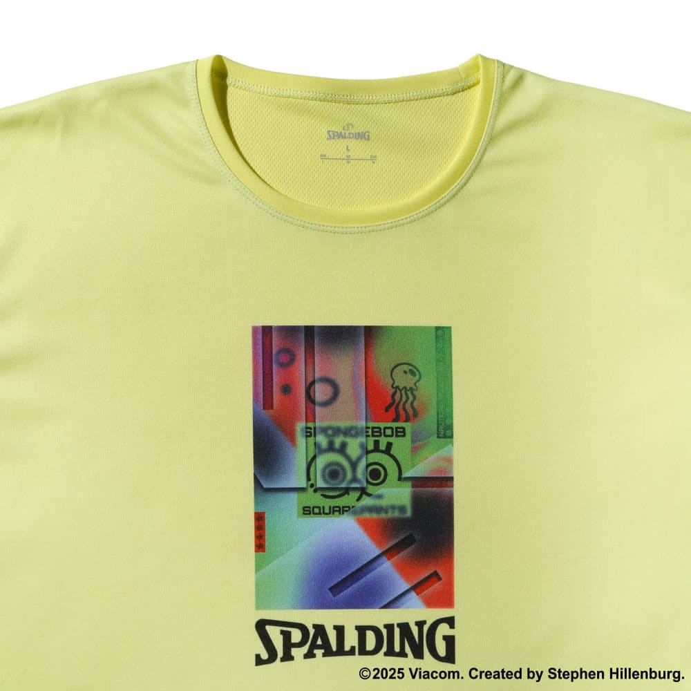 スポルディング（SPALDING）（メンズ）バスケットボールウェア ロングスリーブTシャツ スポンジ・ボブ ネオンアート SMT25154SML