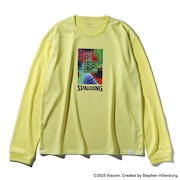 (メンズ)バスケットボールウェア ロングスリーブTシャツ スポンジ・ボブ ネオンアート SMT25154SML