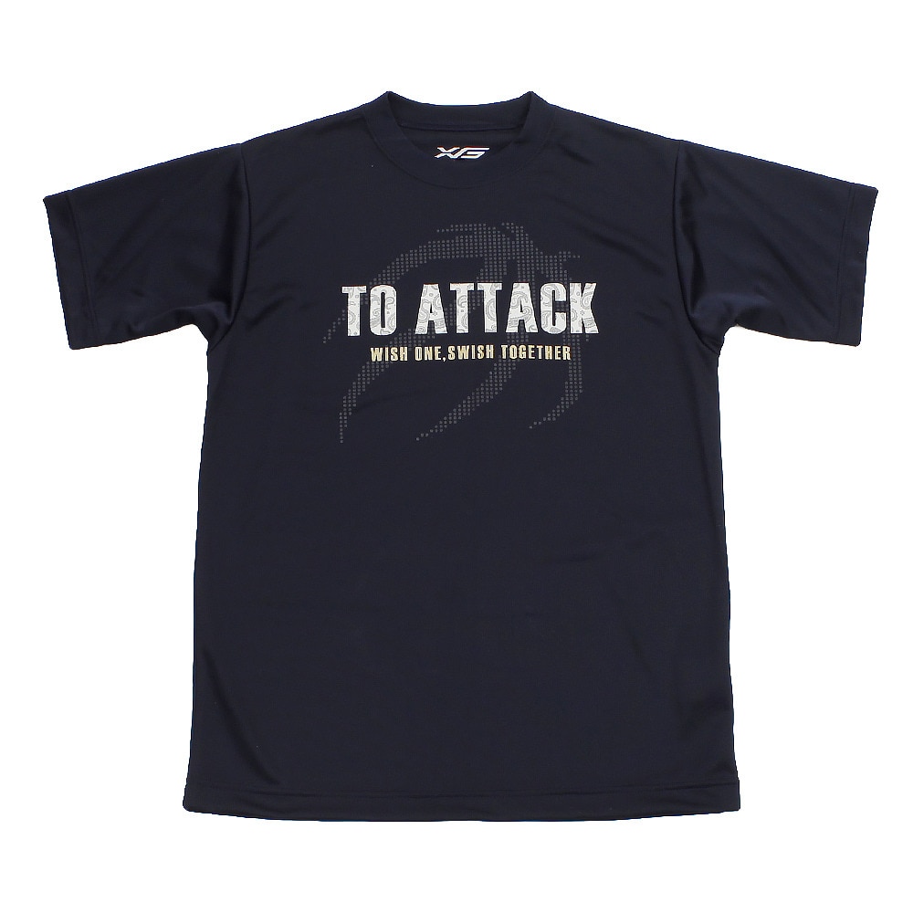 Tシャツ ジュニア 半袖 ドライプラス 吸汗速乾 To ATTACK 751G9ES1022 NVY 【 バスケットボール ウェア 】