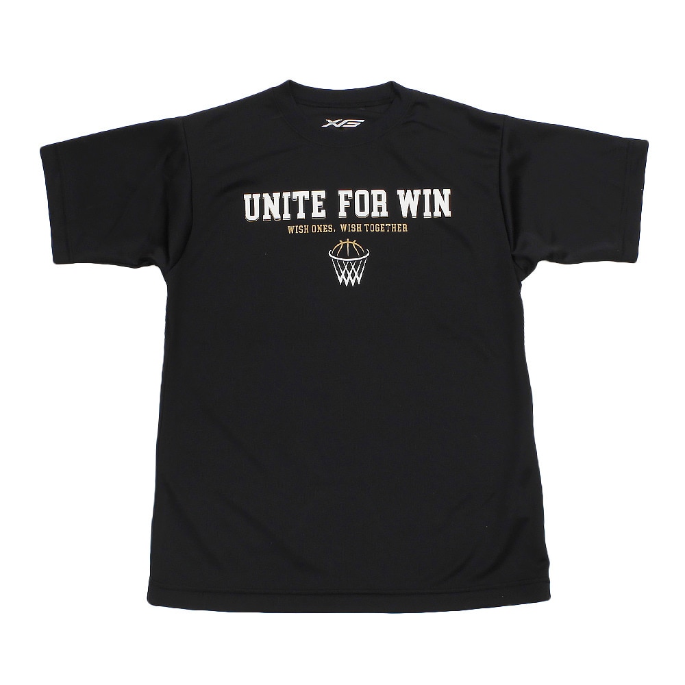 Ｔシャツ ジュニア 半袖 ドライプラス 吸汗速乾 Unite for win 751G9ES1025 BLK 【 バスケットボール ウェア 】