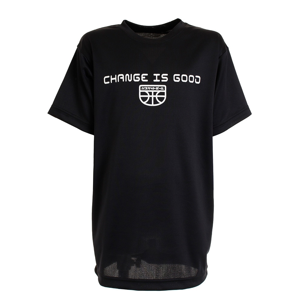Ｔシャツ ジュニア 半袖 ドライプラス 吸汗速乾 Change is good 751G0ES8227 BLK 【 バスケットボール ウェア 】