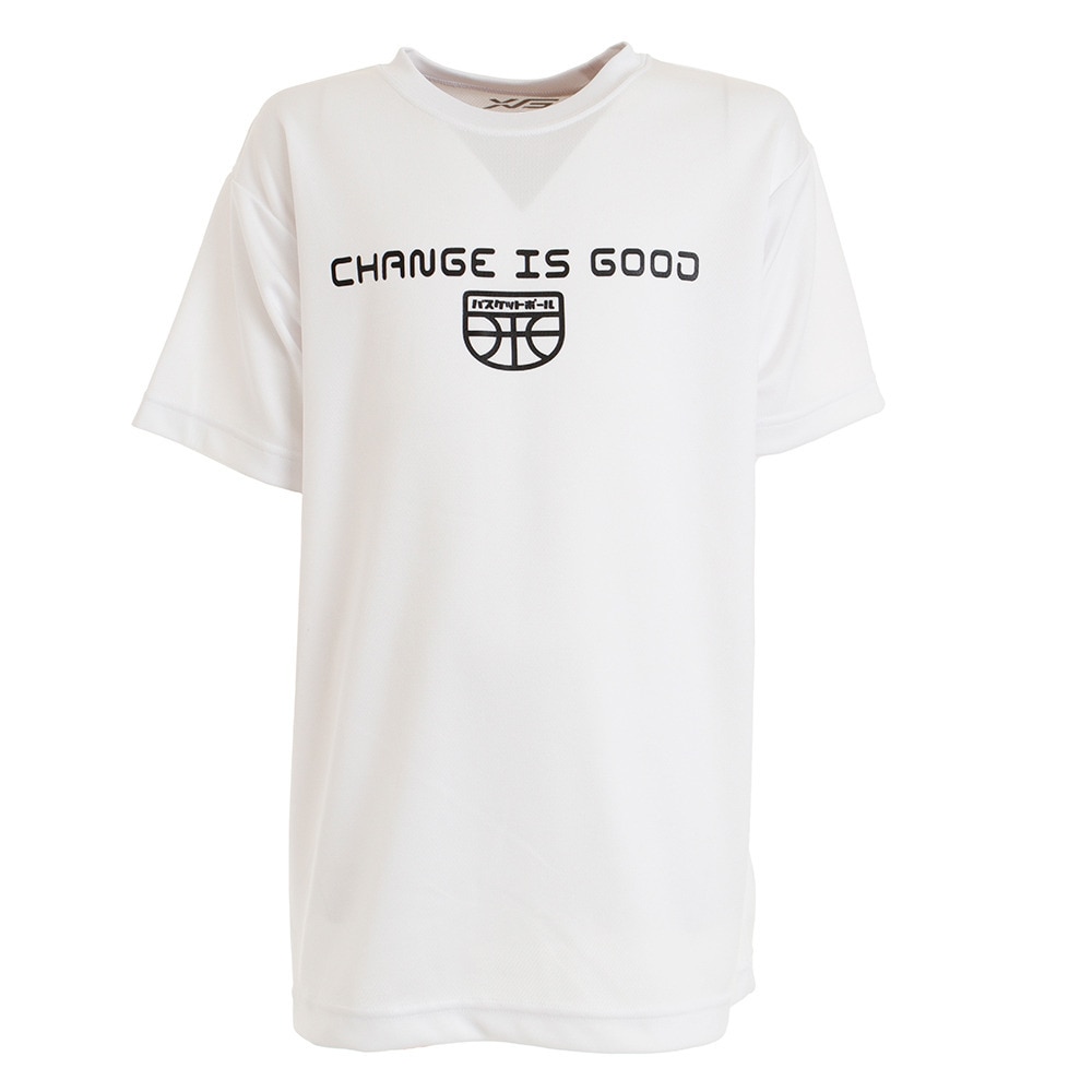 Ｔシャツ ジュニア 半袖 ドライプラス 吸汗速乾 Change is good 751G0ES8227 WHT 【 バスケットボール ウェア 】