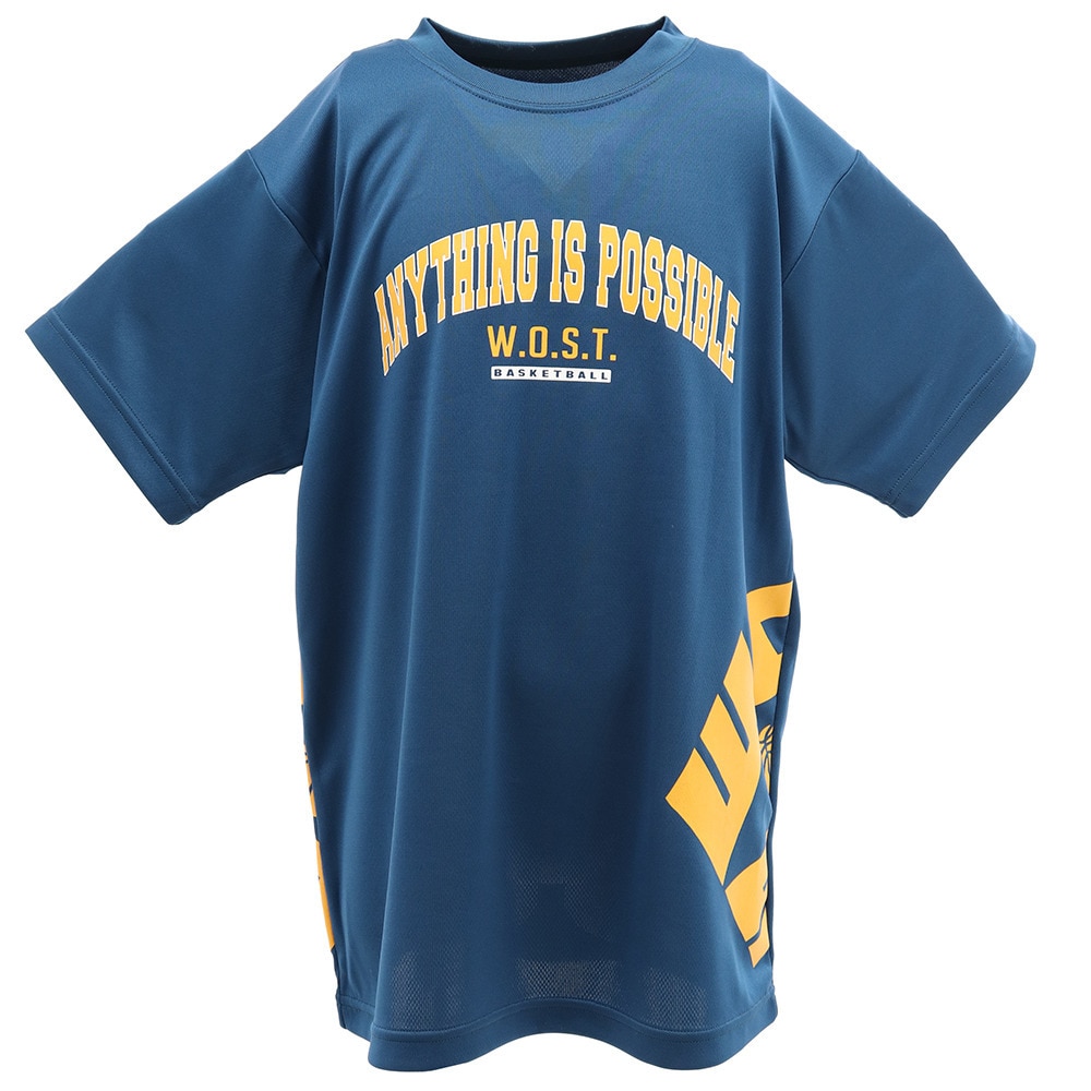 Ｔシャツ ジュニア 半袖 DEO PARTS Anything is possible 751G0ES8217 BLU 【 バスケットボール ウェア 】