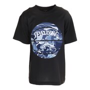 スポルディング（SPALDING）（キッズ）ジュニア Tシャツ ウォーターマーブルボール SJT200620 BN