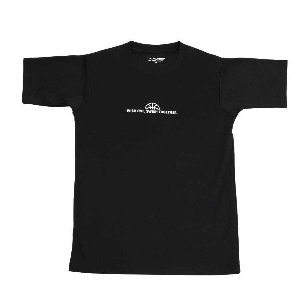 ジュニア ドライプラス ENJOY THE CHALLENGE 半袖Tシャツ 751G1CD4420 BLK