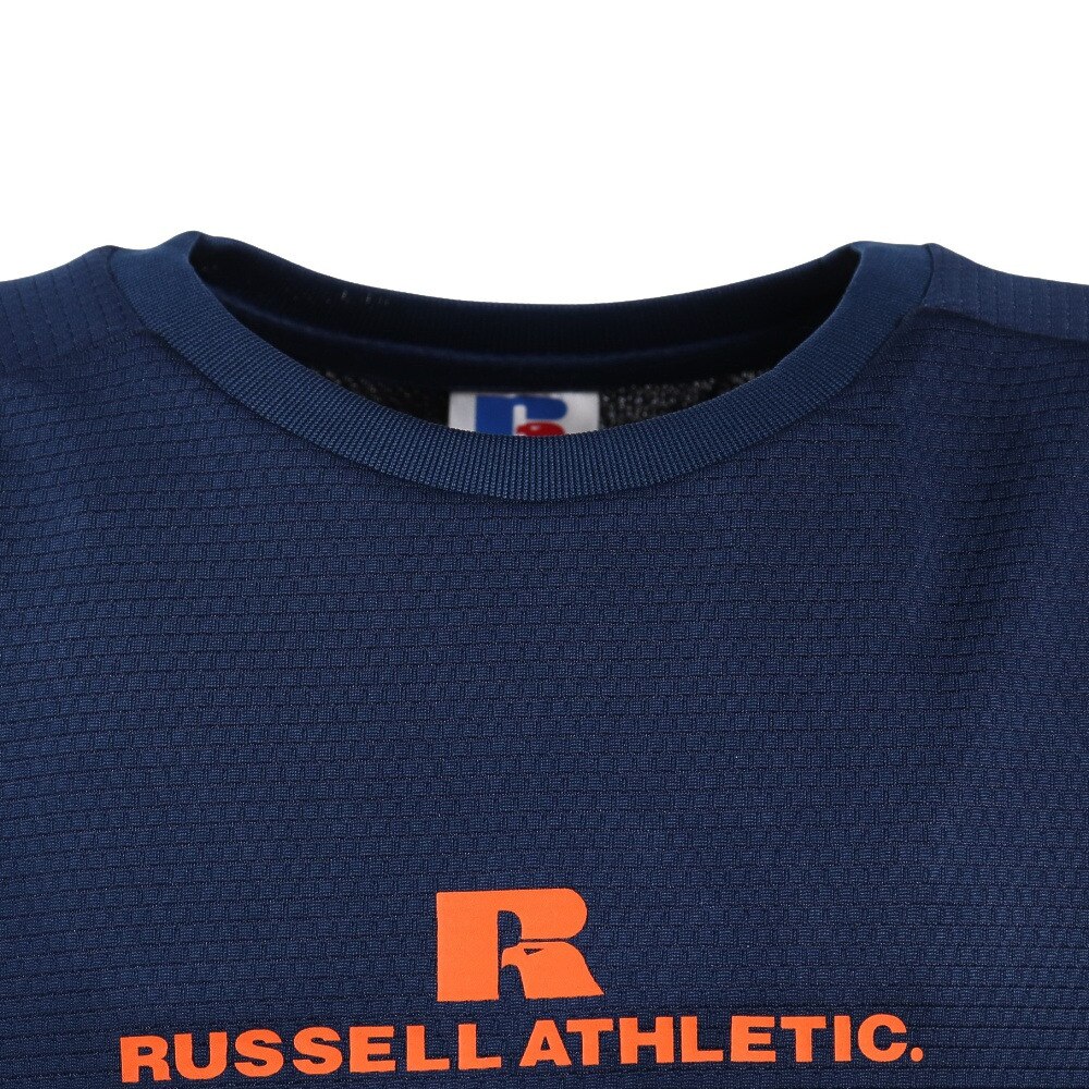 ラッセル（RUSSELL）（キッズ）バスケットボールウェア ジュニア DRYPOWER PP 半袖Tシャツ RBBJ21S001 NVY