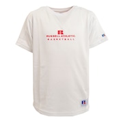 ラッセル（RUSSELL）（キッズ）バスケットボールウェア ジュニア DRYPOWER Tシャツ RBBJ21S001 WHT