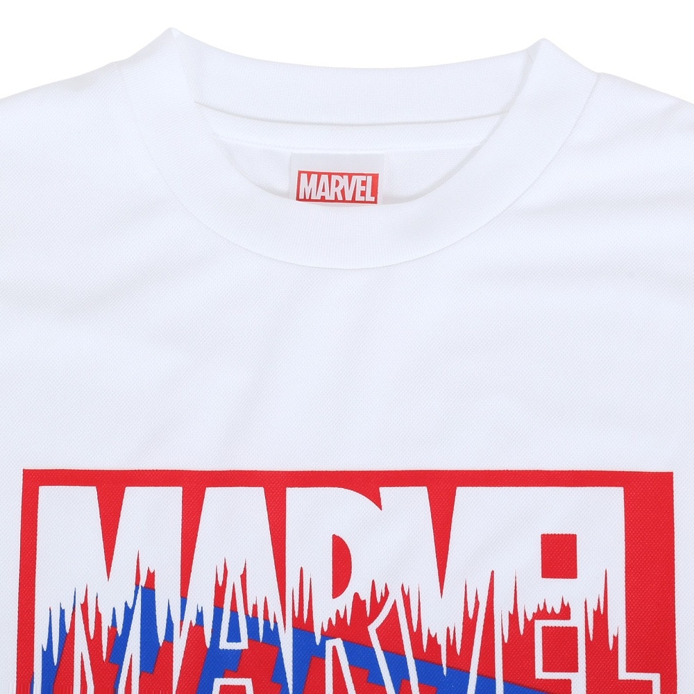 マーベル（MARVEL）（キッズ）バスケットボール ウェア UVカット キャラクター ジュニア マーベル ロゴ 半袖 Tシャツ DS0212022 吸汗速乾 抗菌防臭 冷感