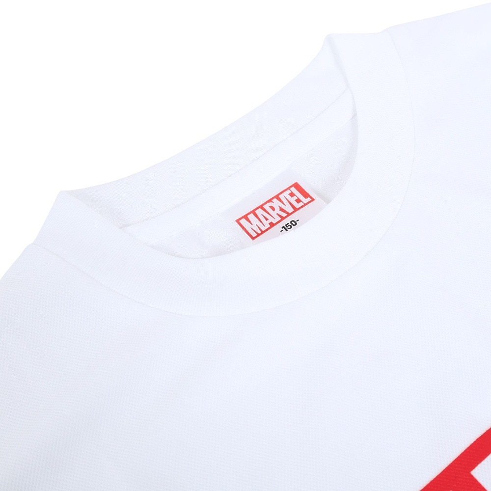 マーベル（MARVEL）（キッズ）バスケットボール ウェア UVカット キャラクター ジュニア マーベル ロゴ 半袖 Tシャツ DS0212022 吸汗速乾 抗菌防臭 冷感
