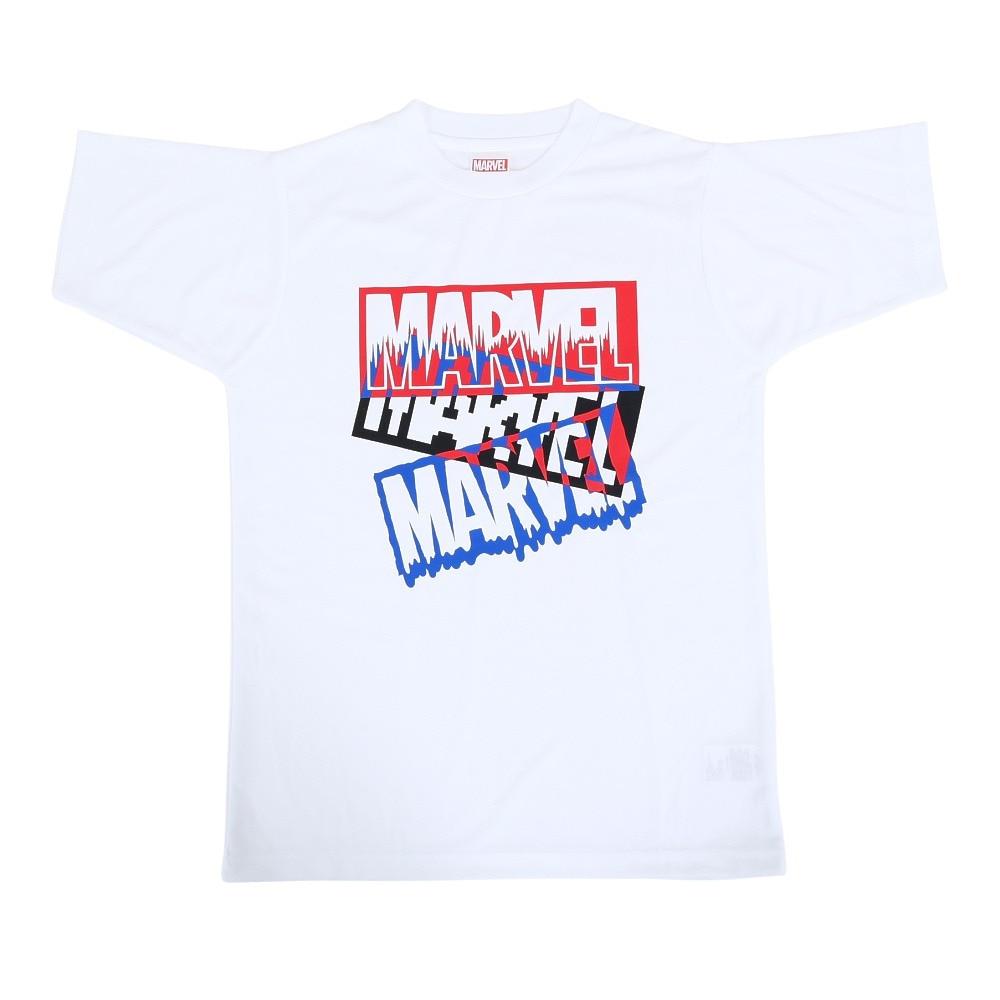 マーベル（MARVEL）（キッズ）バスケットボール ウェア UVカット キャラクター ジュニア マーベル ロゴ 半袖 Tシャツ DS0212022 吸汗速乾 抗菌防臭 冷感