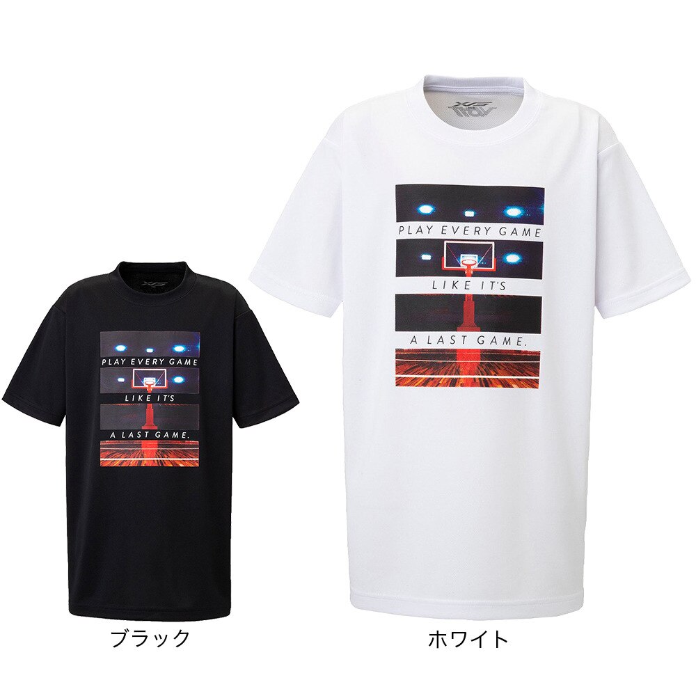 エックスティーエス（XTS）（キッズ）バスケットボールウェア ジュニア ドライプラス ジュニア メッセージグラフィックTシャツ 751G2CD7126 WHT