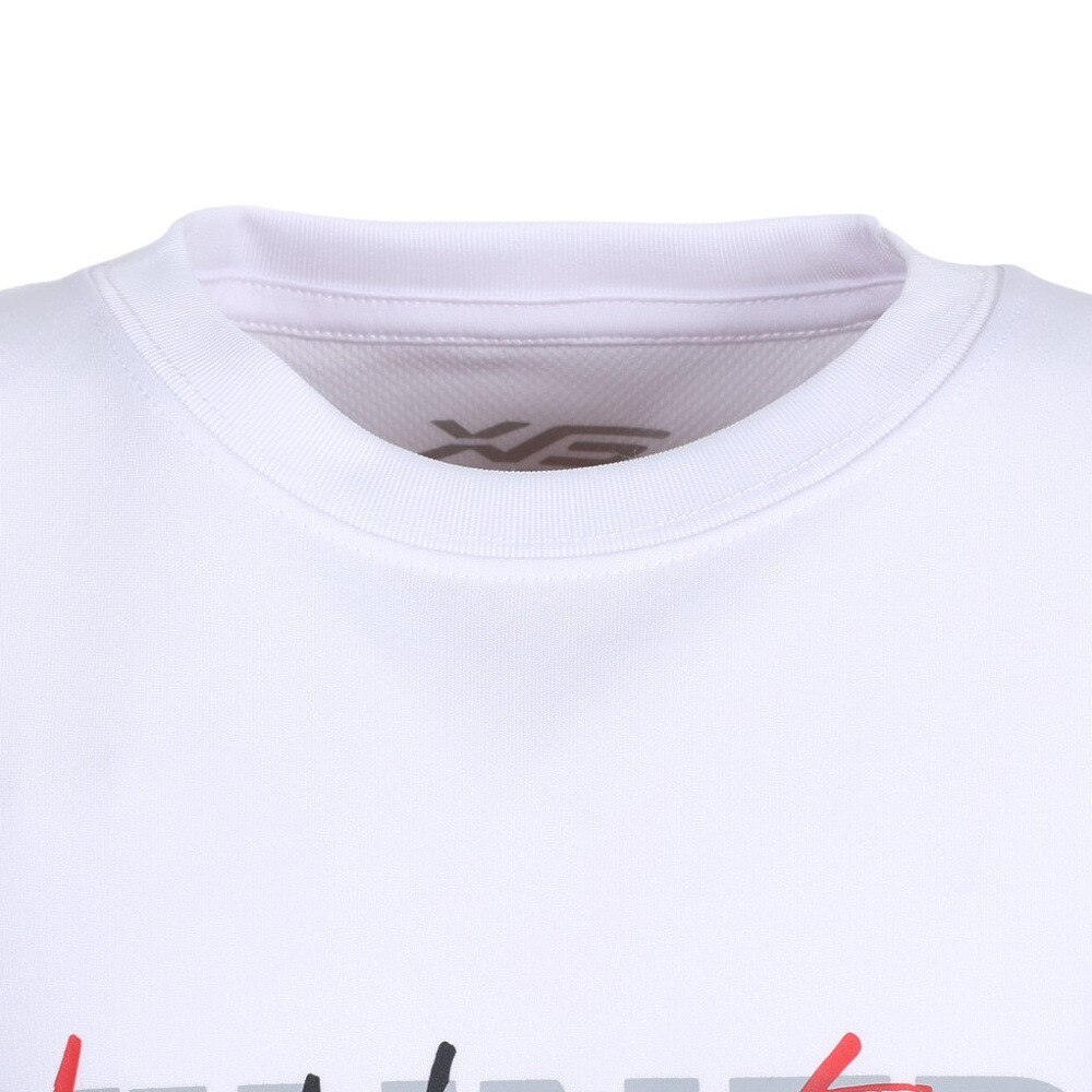 エックスティーエス（XTS）（キッズ）バスケットボールウェア ジュニア ドライプラス ジュニア メッセージグラフィックTシャツ 751G2CD7127 WHT