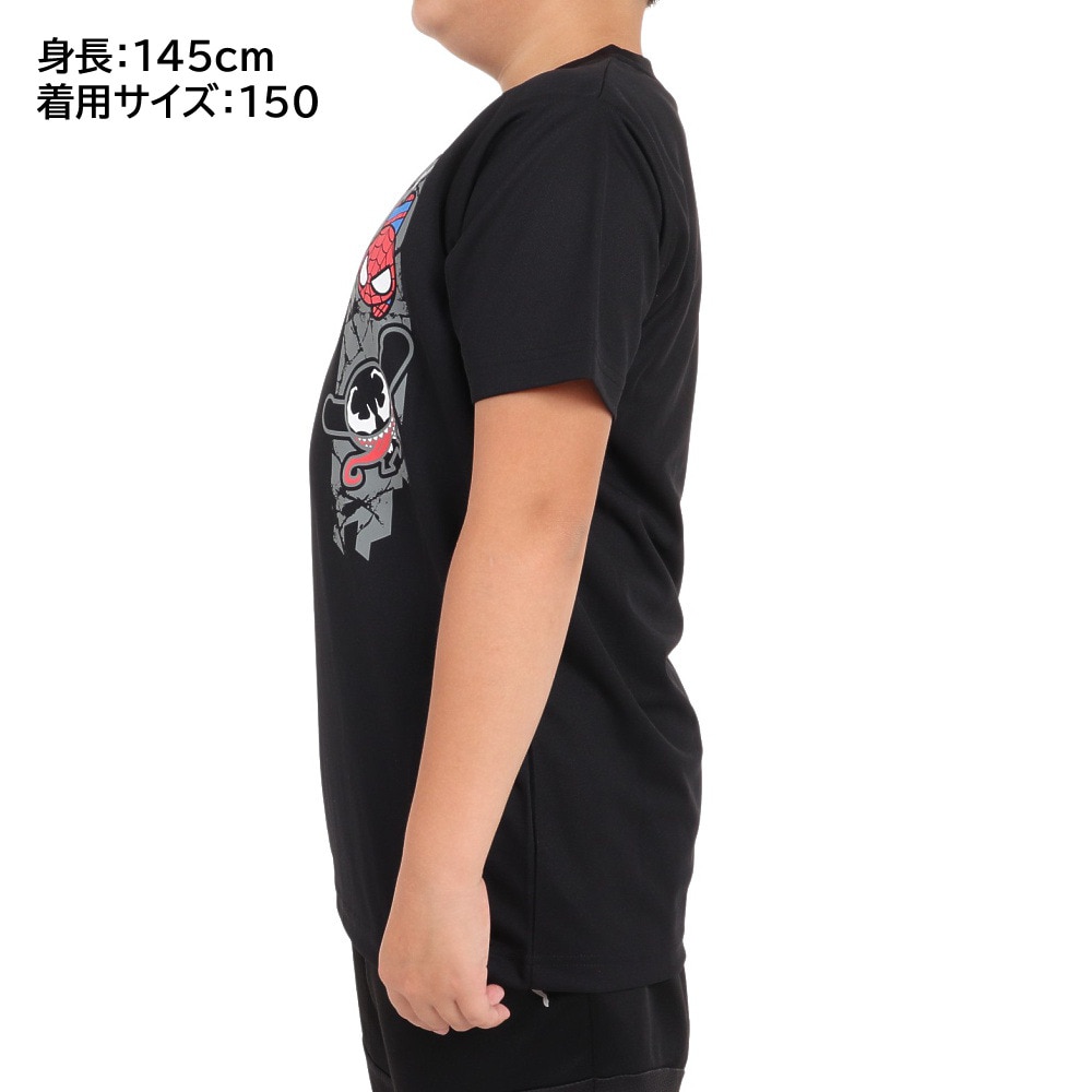マーベル（MARVEL）（キッズ）ジュニア マーベル UVカット スパイダーマン&ヴェノム半袖Tシャツ DS0222011 冷感 速乾