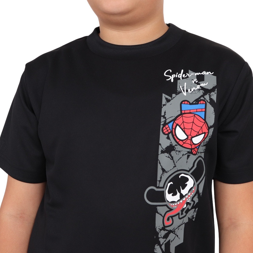 マーベル（MARVEL）（キッズ）ジュニア マーベル UVカット スパイダーマン&ヴェノム半袖Tシャツ DS0222011 冷感 速乾