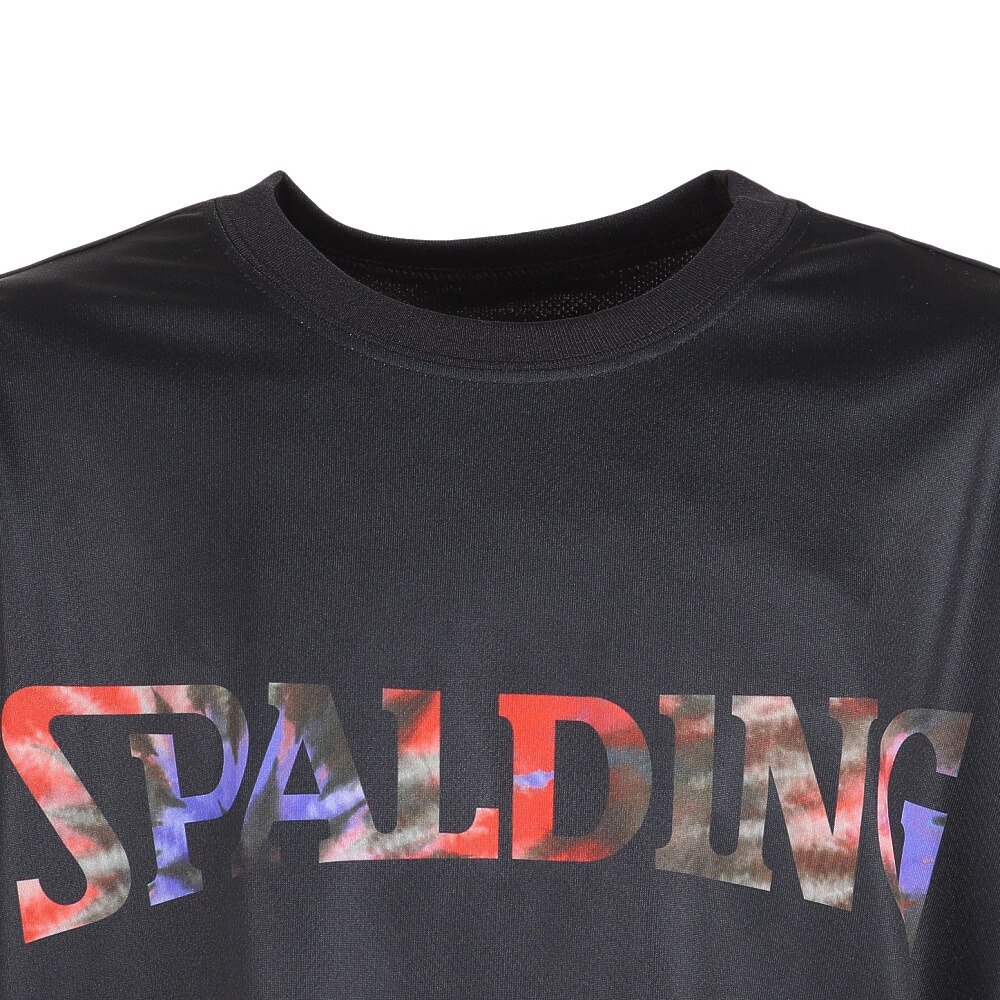 スポルディング（SPALDING）（キッズ）バスケットボールウェア UVカット ジュニア Tシャツ タイダイマーブリングロゴ SJT22166 速乾