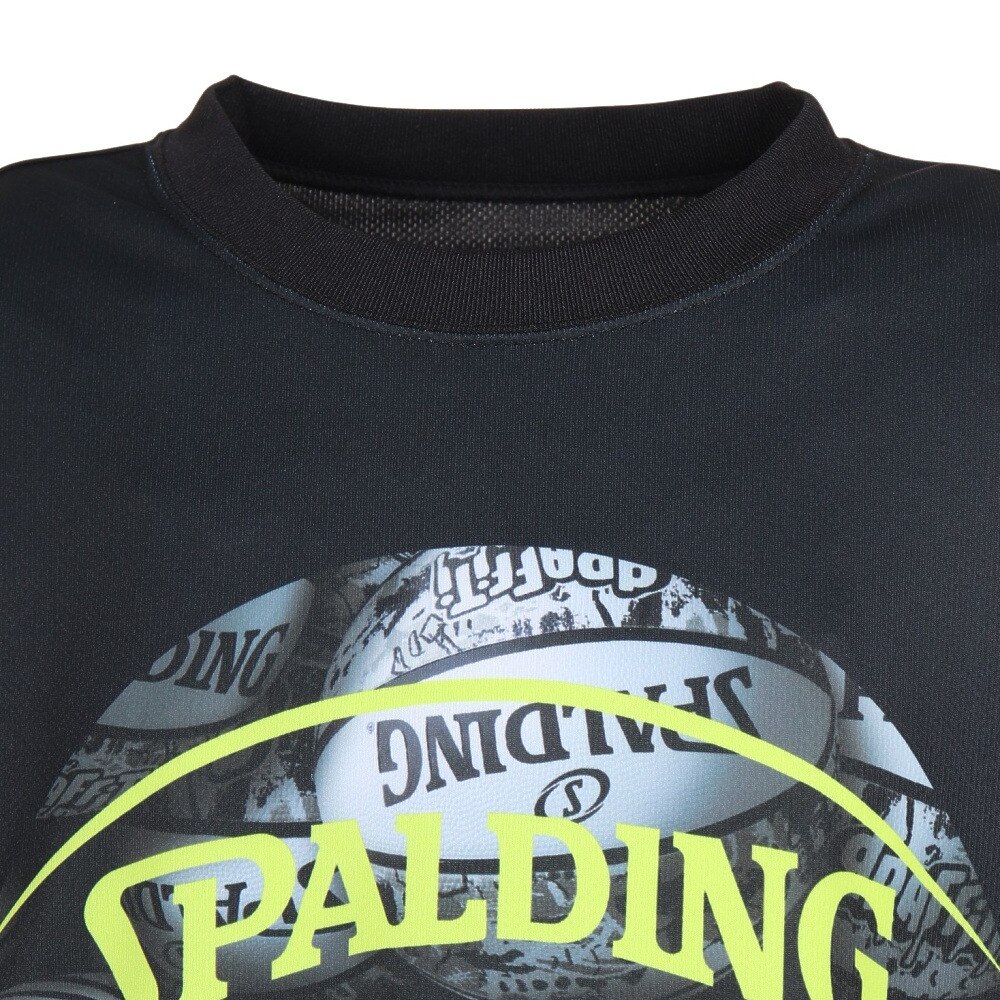 スポルディング（SPALDING）（キッズ）バスケットボールウェア UVカット ジュニア Tシャツ ボールプリント SJT23052