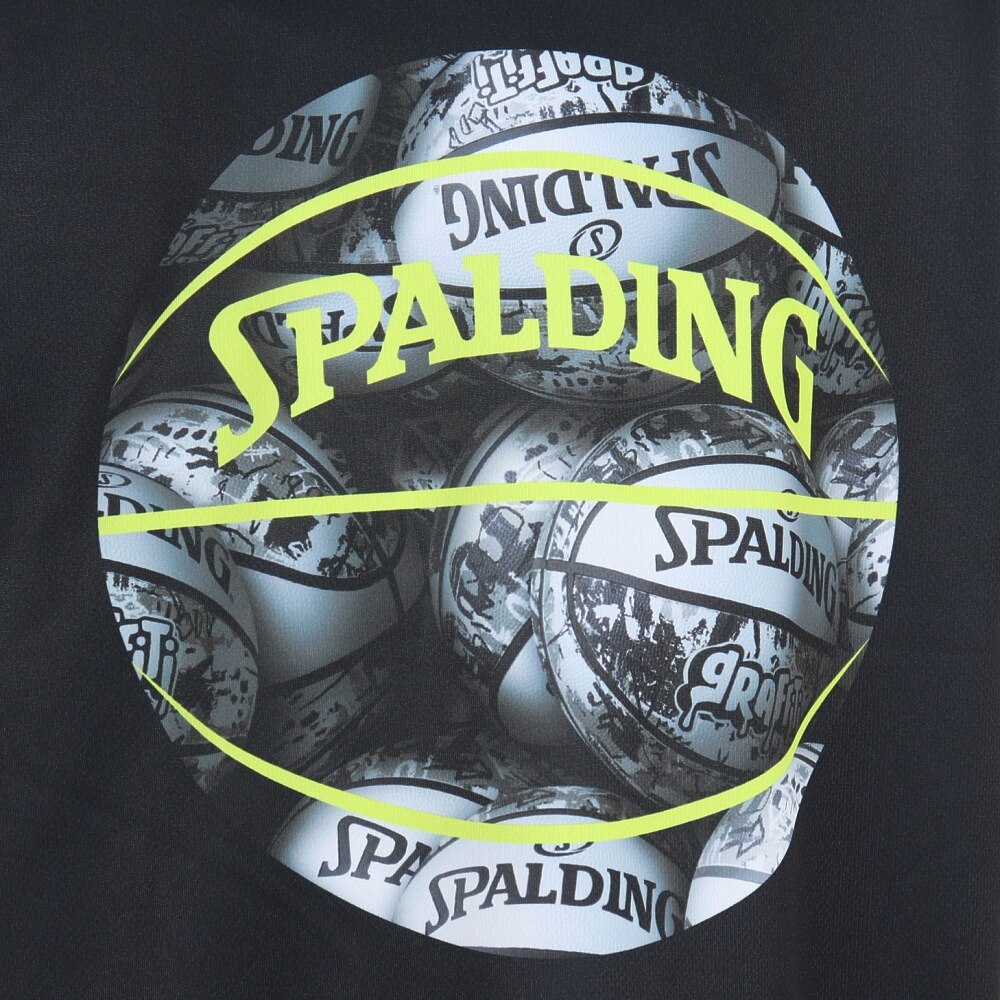 スポルディング（SPALDING）（キッズ）バスケットボールウェア UVカット ジュニア Tシャツ ボールプリント SJT23052