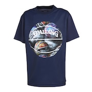 スポルディング(SPALDING)(キッズ)バスケットボールウェア ジュニア Tシャツ ボールプリント SJT23052