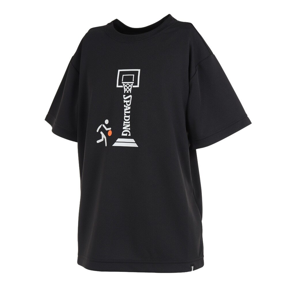 スポルディング（SPALDING）（キッズ）バスケットボールウェア UVカット ジュニア Tシャツ ピクトグラム SJT23055 速乾
