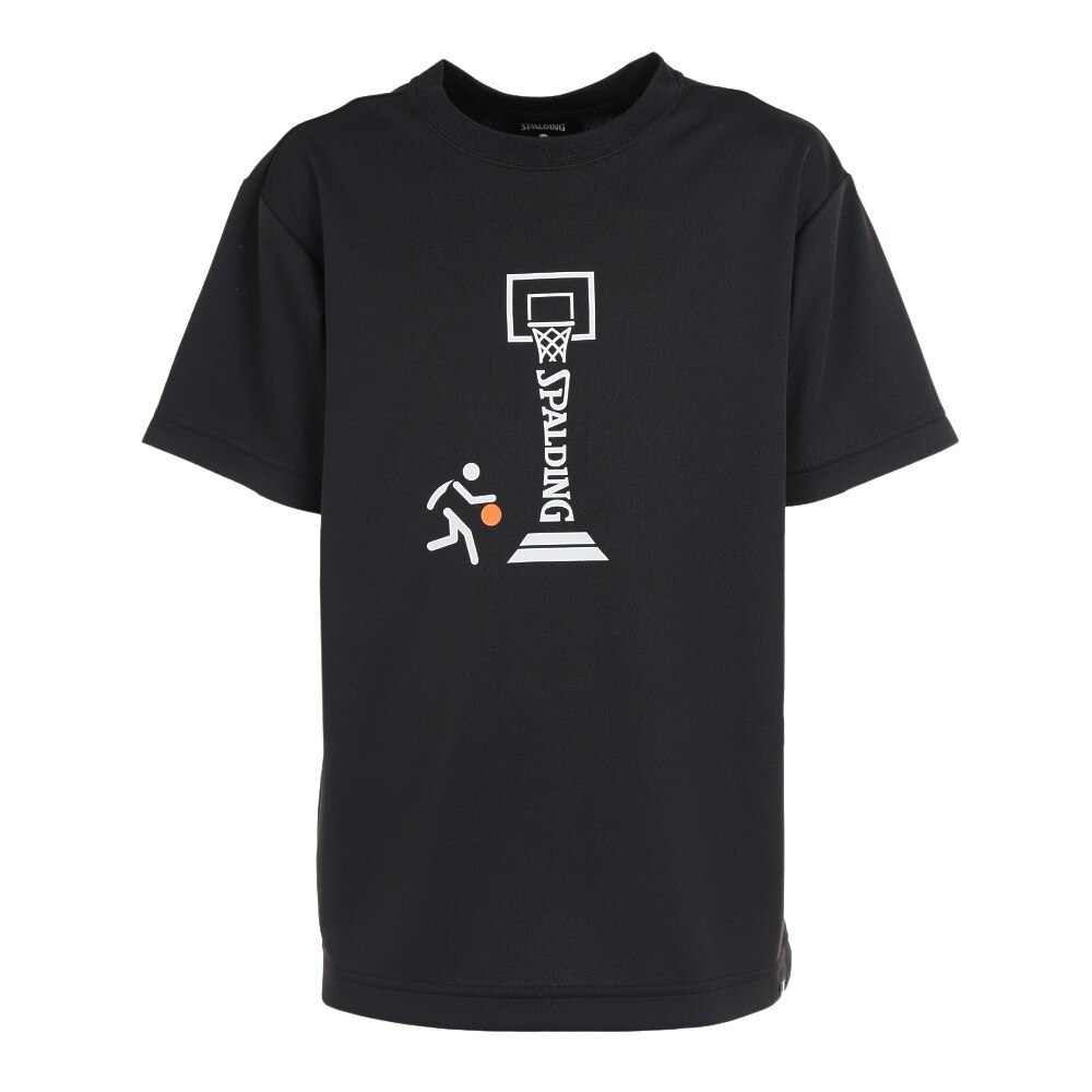 スポルディング（SPALDING）（キッズ）バスケットボールウェア UVカット ジュニア Tシャツ ピクトグラム SJT23055