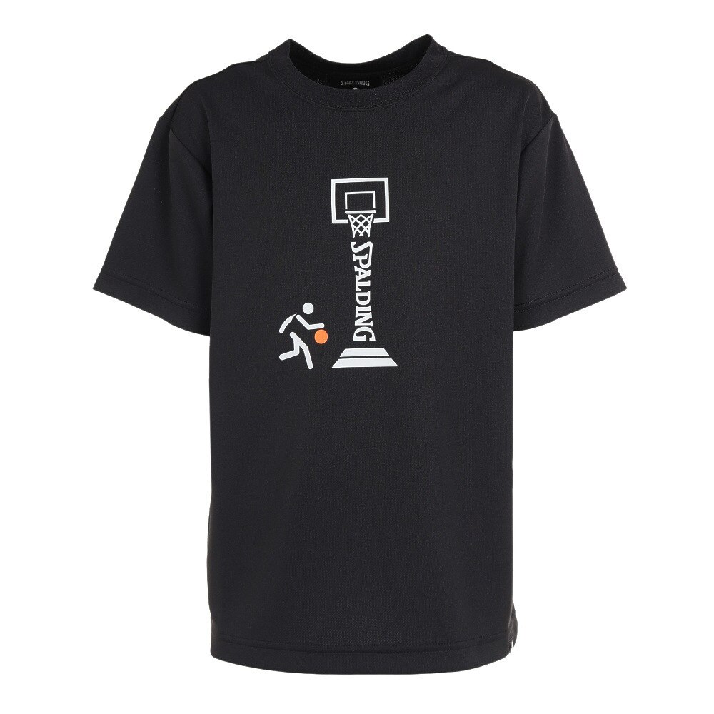 スポルディング（SPALDING）（キッズ）バスケットボールウェア UVカット ジュニア Tシャツ ピクトグラム SJT23055 速乾