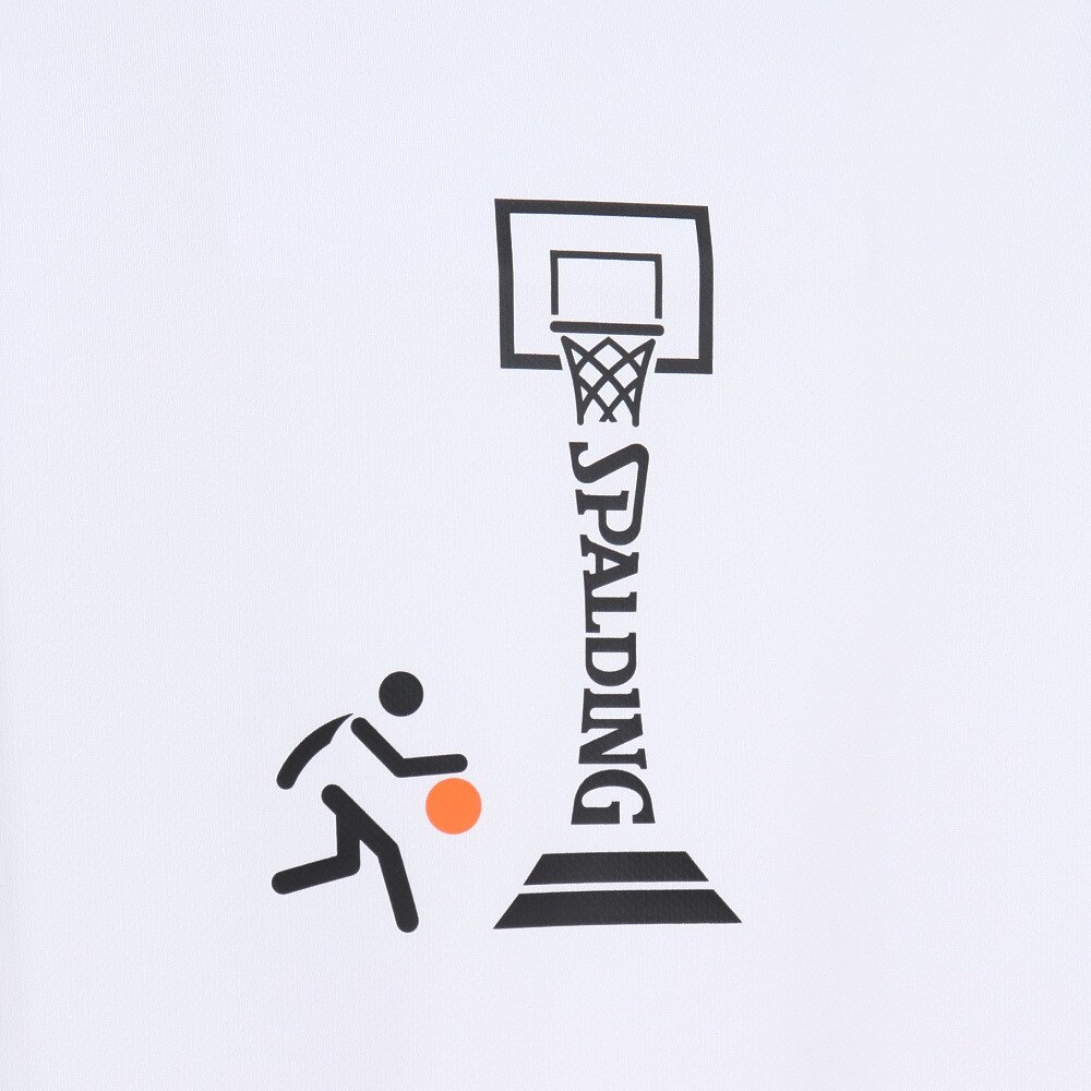 スポルディング（SPALDING）（キッズ）バスケットボールウェア UVカット ジュニア Tシャツ ピクトグラム SJT23055WH