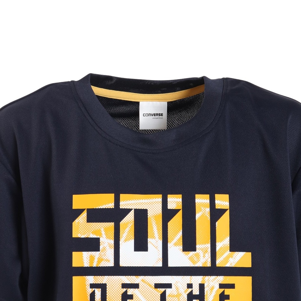 コンバース（CONVERSE）（キッズ）バスケットボールウェア ジュニア プリントTシャツ CB431353-2900