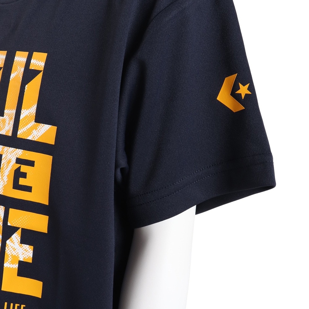 コンバース（CONVERSE）（キッズ）バスケットボールウェア ジュニア プリントTシャツ CB431353-2900