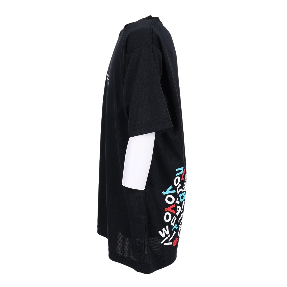 エックスティーエス（XTS）（キッズ）バスケットボールウェア ジュニア プリント半袖Tシャツ 751TS3CD0008 BLK