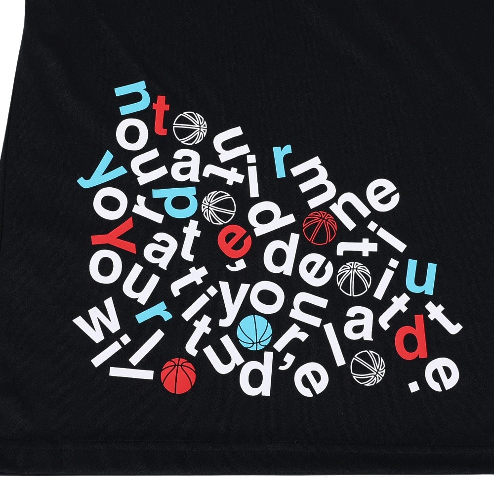 エックスティーエス（XTS）（キッズ）バスケットボールウェア ジュニア プリント半袖Tシャツ 751TS3CD0008 BLK