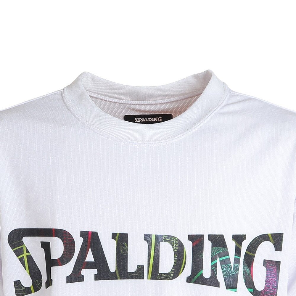 スポルディング（SPALDING）（キッズ）ジュニア バスケットボールウェア ボールプリントロゴ 半袖Tシャツ SJT23154