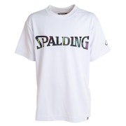 スポルディング(SPALDING)(キッズ)ジュニア バスケットボールウェア ボールプリントロゴ 半袖Tシャツ SJT23154