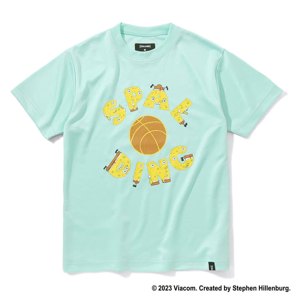 スポルディング（SPALDING）（キッズ）バスケットボールウェア ジュニア Tシャツ スポンジ・ボブ アルファベット SJT23158SMI