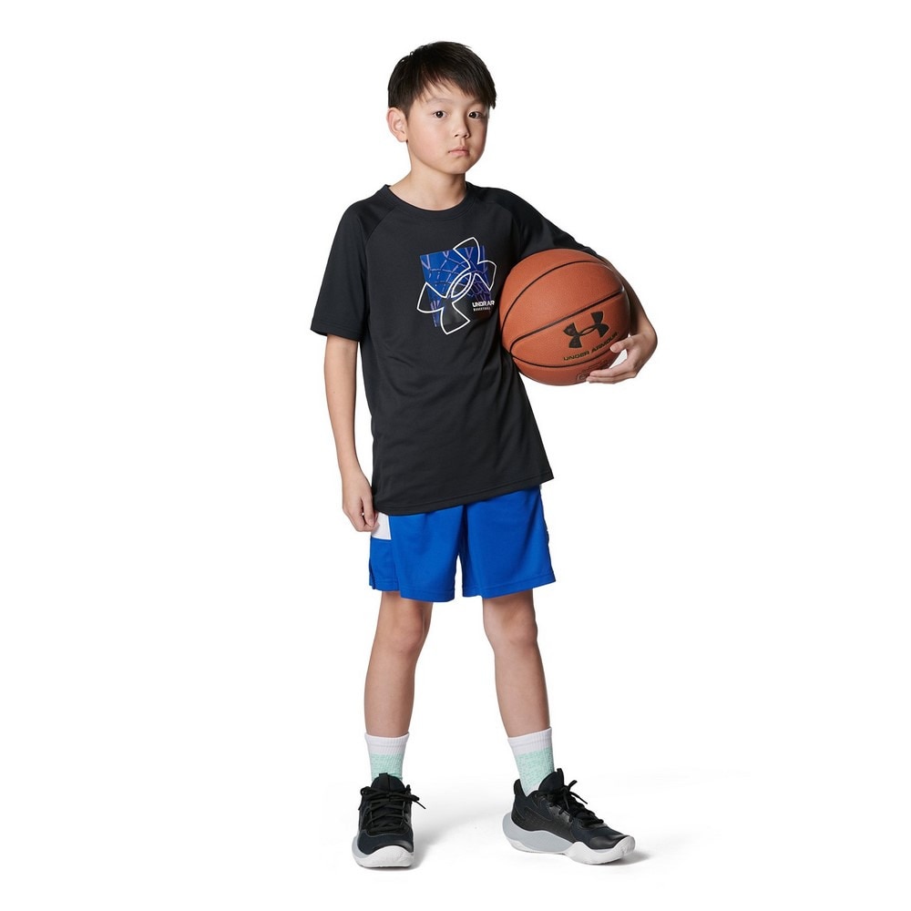 アンダーアーマー（UNDER ARMOUR）（キッズ）バスケットボールウェア ジュニア テック グラフィック ショートスリーブTシャツ 1384728 001 速乾