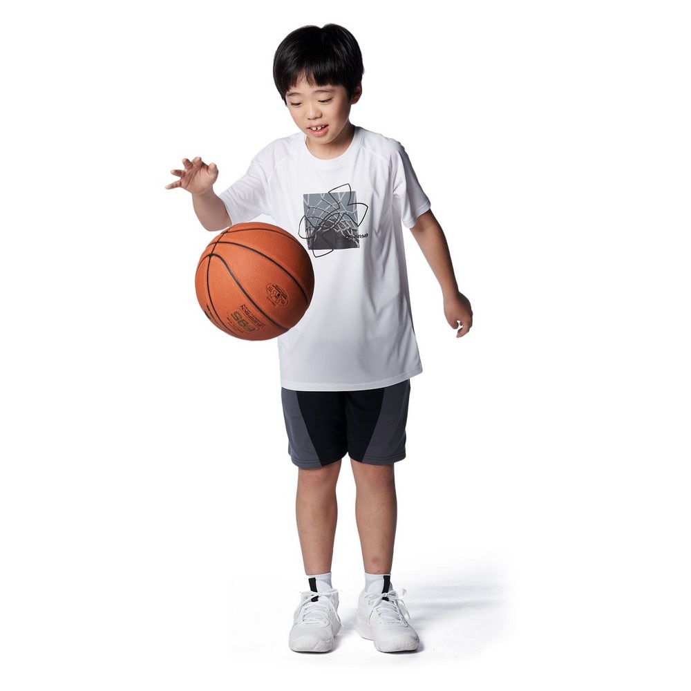 アンダーアーマー（UNDER ARMOUR）（キッズ）バスケットボールウェア ジュニア テック グラフィック ショートスリーブTシャツ 1384728 100