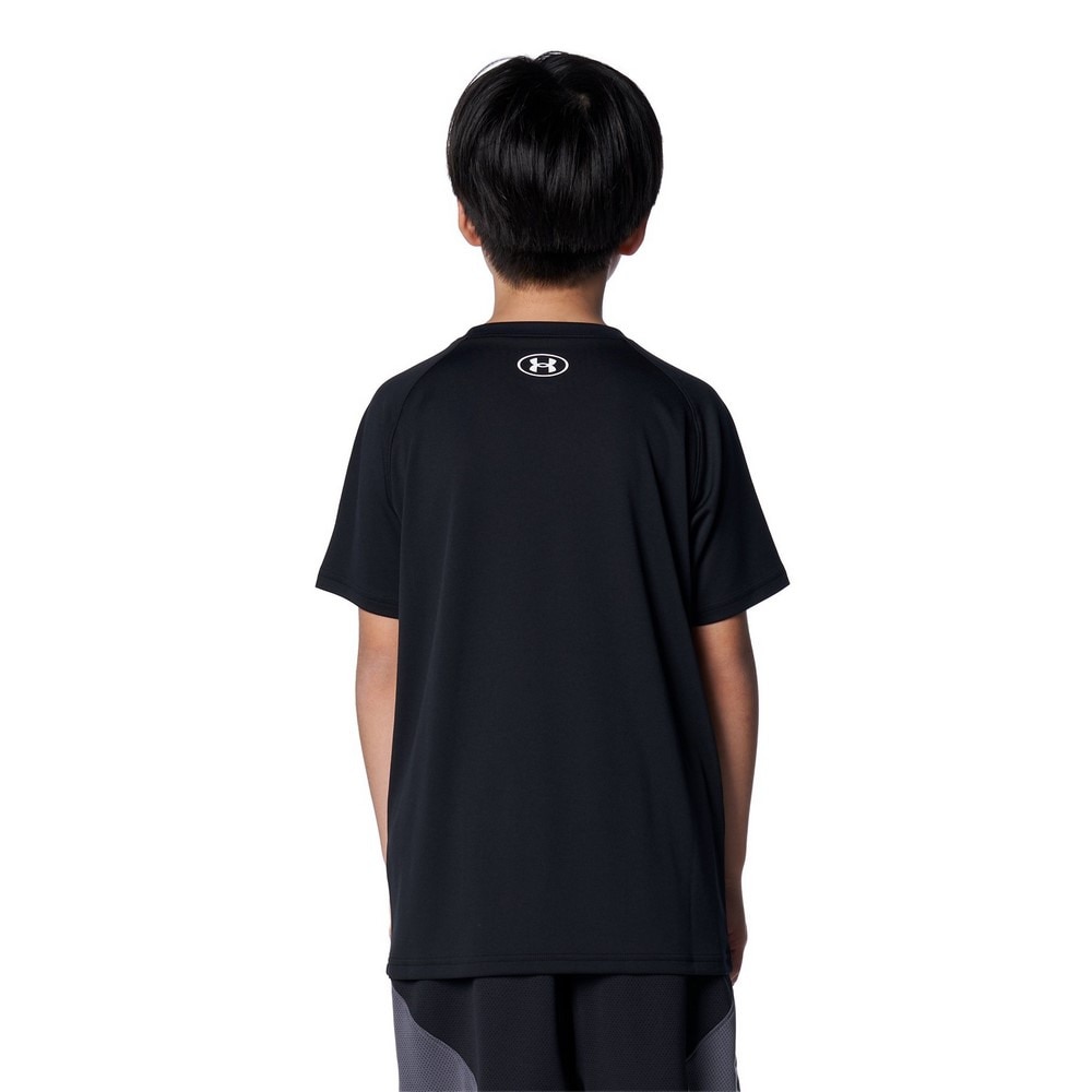 アンダーアーマー（UNDER ARMOUR）（キッズ）バスケットボールウェア ジュニア テック ロゴ ショートスリーブTシャツ 1384729 001 速乾