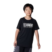 アンダーアーマー（UNDER ARMOUR）（キッズ）バスケットボールウェア ジュニア テック ロゴ ショートスリーブTシャツ 1384729 001 速乾