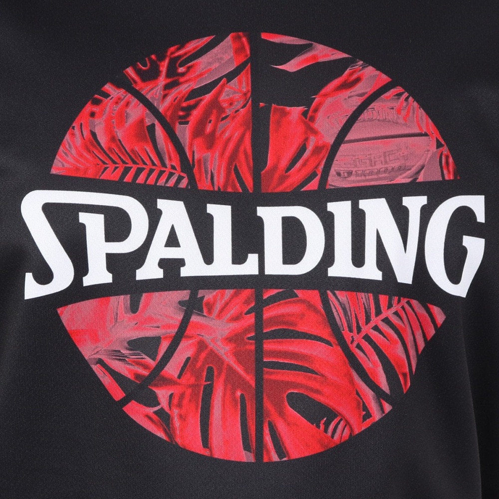 スポルディング（SPALDING）（キッズ）バスケットボールウェア ジュニア Tシャツ ネオン トロピカル ボール プリント SJT24052BK 速乾 UVカット