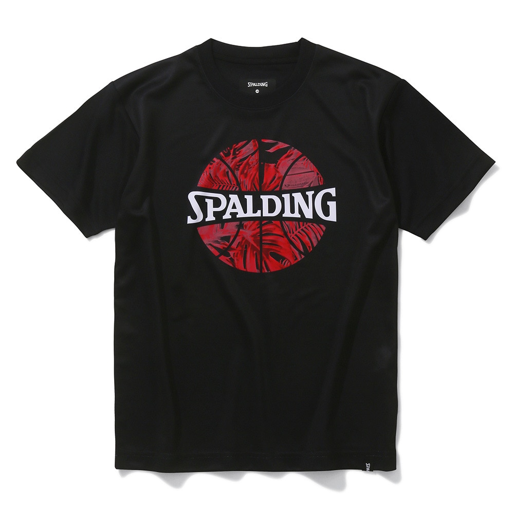 スポルディング バスケットボールウェア ジュニア Tシャツ ネオン トロピカル ボール プリント SJT24052BK １５０ 90 バスケットボール