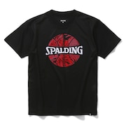 スポルディング（SPALDING）（キッズ）バスケットボールウェア ジュニア Tシャツ ネオン トロピカル ボール プリント SJT24052BK